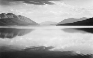 Ansel Adams - Evening, McDonald Lake, Glacier National Park (1942)